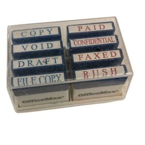 Vintage Administrative stamps for office STAMP SET VTG